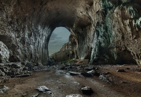 Prohodna cave - hidden worlds, cavern, dark, rocks, landscapes