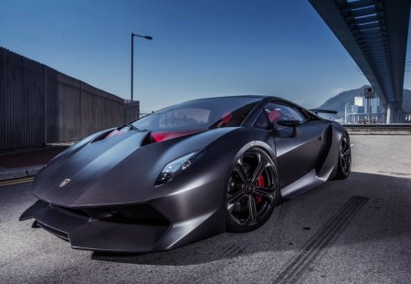 lamborghini sesto elemento - street, bridge, carbon fiber, car