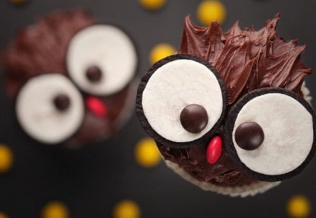 Decorative cupcake - food, chocolate, cup cake, cookies