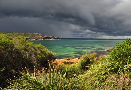 HERE COMES THE RAIN AGAIN - BLACK, WATER, SKY, GREEN