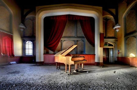 THE PIANO - music, piano, hall, photo