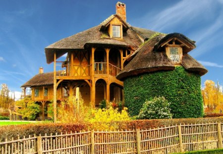 House - sky, blue, beautiful, architecture, house