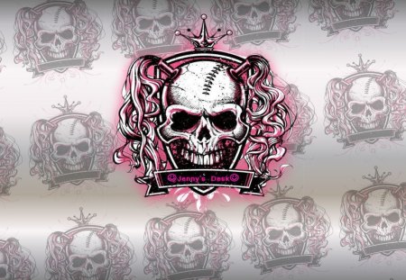 Skullified Girly Style Jenny - goth, pink, skull, punk