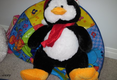 Penguin toys - white, yellow, photography, penguin, black