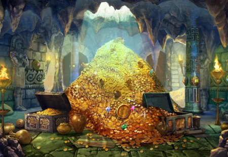 The Treasures of Montezuma 3 - coins, The Treasures of Montezuma 3, fortune, gold, treasures