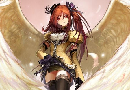 Angelic Beauty - girl, fantasy, angel, wings