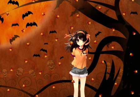 Haruhi Suzumiya - anime, melencoly, bats, cute