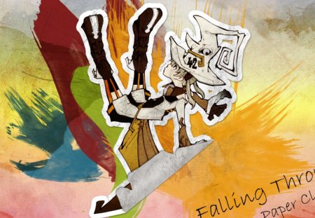 falling through paper - maka, paper, nice, cool