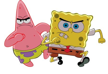 spongebob and patrick - patrick, spongebob, fun, movies, squarepants, star, tv series, entertainment