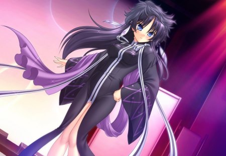 Takamachi Yukino - Black - gown, cute, beautiful, hot, sublime, anime girl, girl, elegant, gorgeous, beauty, sweet, anime, dress, purple hair, long hair, divine, nice, lovely, sexy, female, blue eyes