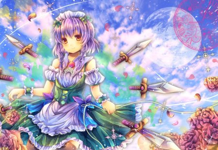 Izayoi Sakuya - anime, girl, female, izayoi sakuya