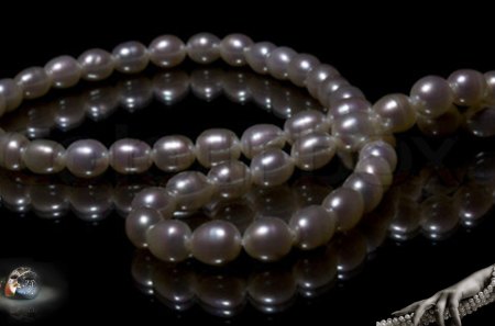 necklace from pearls - necklace, pearls, black, reflection