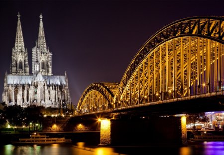 cathedral from germany - cathedral, bridge, germany, river