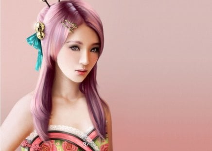 Beauty - pretty, anime, elegant, divine, female, long hair, sublime, gorgeous, nice, pink hair, anime girl, realistic, beautiful, hot, girl, beauty, lovely, sweet, cg, cute, 3d, sexy, fantasy girl