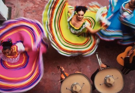 Vibrant whirl - whirl, dance, colors, fiesta, mexican, happy