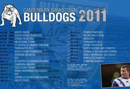 Bulldogs,Draw,2011,NRL - Bulldogs, NRL, 2011, Draw