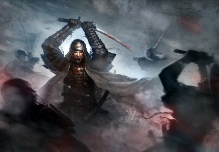 Samurai - warrior, samurai, blood, japanese, killing, fight, war, katana, sword