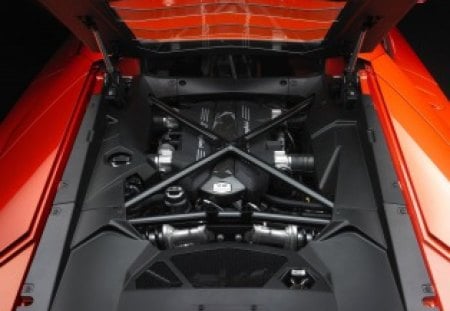 Lamborghini Aventador Under The Hood - Lamborghini Aventador Under The Hood, aventador, lamborghini aventador, lamborghini engine, lamborghini