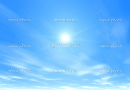 The Sun in the Blue Sky - sky, nice, spring, sun, blue