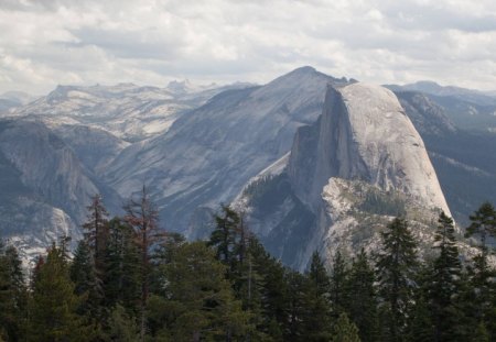 Glacier Point in Yosemite - fun, forest, nature, mountain