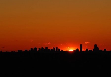 The Sun is going Down - sky, orange, sun, sunseting