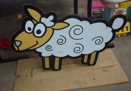 Baaaaaa!Baaaaa! - sheep, wood, farm, recycle tip, funny, garden