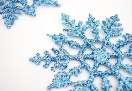 Blue Snowflakes - Cold, Snow, Flake, Blue