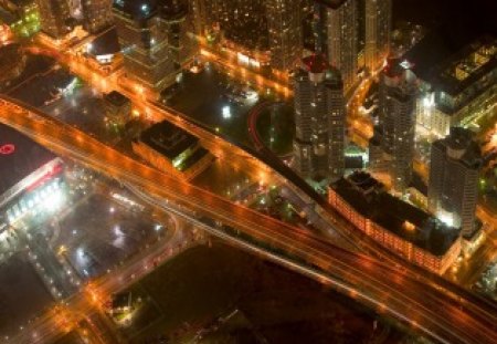 Toronto at night - toronto, night, lights, cities