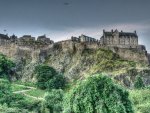 fabulous castle on a hill hdr