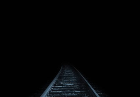 Night Tracks - train tracks, tracks, dark tracks, night tracks, rail