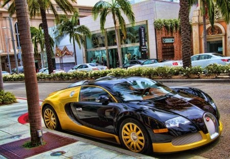 Balck And Yellow Veyron - bugatti veyron, veyron, yellow veyron, Balck And Yellow Veyron, black veyron