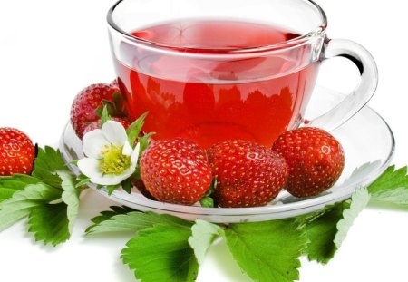 ~Strawberry Tea~ - tea, drink, strawberry, cup