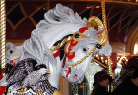 Carousel Horse - carousel, pretty, head, House