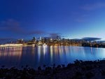 vancouver across the bay at dusk