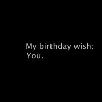 My birthday wish