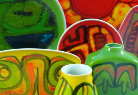 Poole Pottery - abstract, colorful, poole, pottery, painted