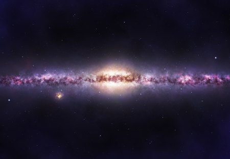 Milky Way - black hole, milky way, planets, stars, galaxy, center, spiral