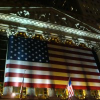 American Flag New York Stock Exchange