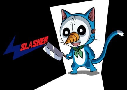 happy slasher - slasher, fairy tail, killer, anime, happy