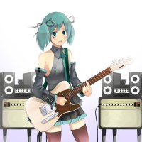 miku play on guitar