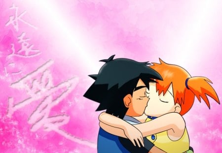 Ash and misty - anime, nice, cute, misty