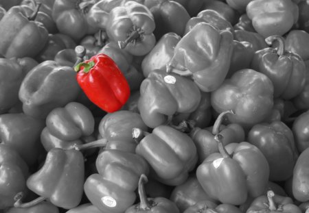 Red Pepper - Pepper, Food, Market, Vegetable, Grocery, Cooking