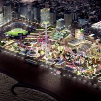 futuristic depiction of coney island brooklyn