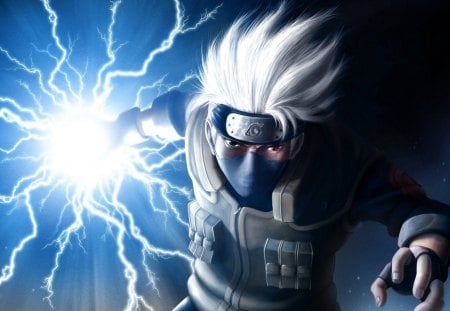 kakashi - chidori, naruto, hatake, kakashi, anime, shippuuden