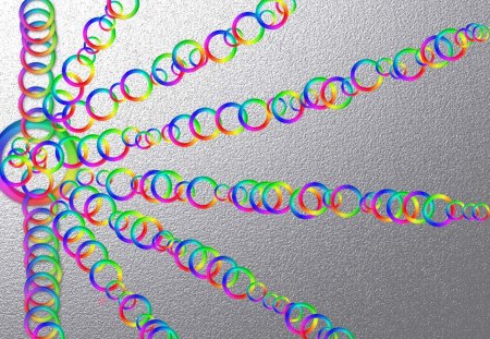 Ringed Rainbow burst - rainbow, rainbows, circles, colorful, bursting