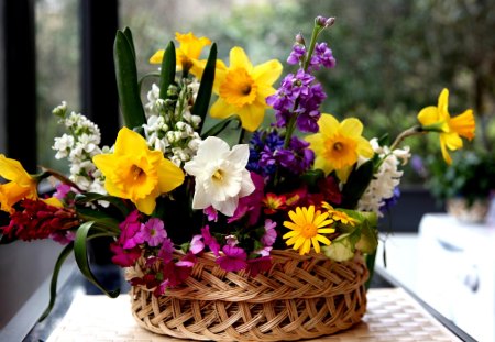 A basket of daffodils