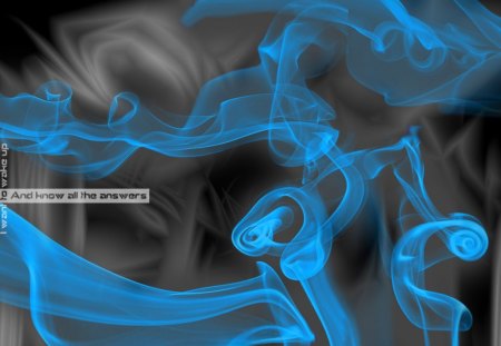 Wakeup - wake up, abstract, blue, smoke, black, emo