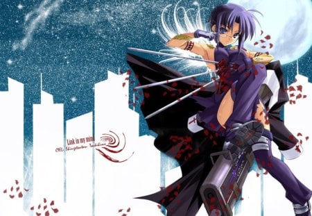 Ciel - vampire, anime, shingetsutan tsukihime, nun, purple hair