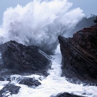 Crashing Waves  Shore Acres State Park  Oregon