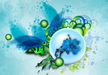 âœ¼.Gentle Sky in Spring.âœ¼ - sky, designs, wings, spring, pretty, cool, green, cute, butterflies, love, style, creation, summer, gentle, lovely, illustrator, collages, bright, hd, blue, photoshop, beautiful, flowers, colors